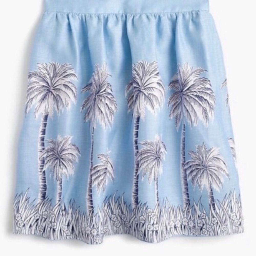 🌺 J Crew palm tree linen skirt